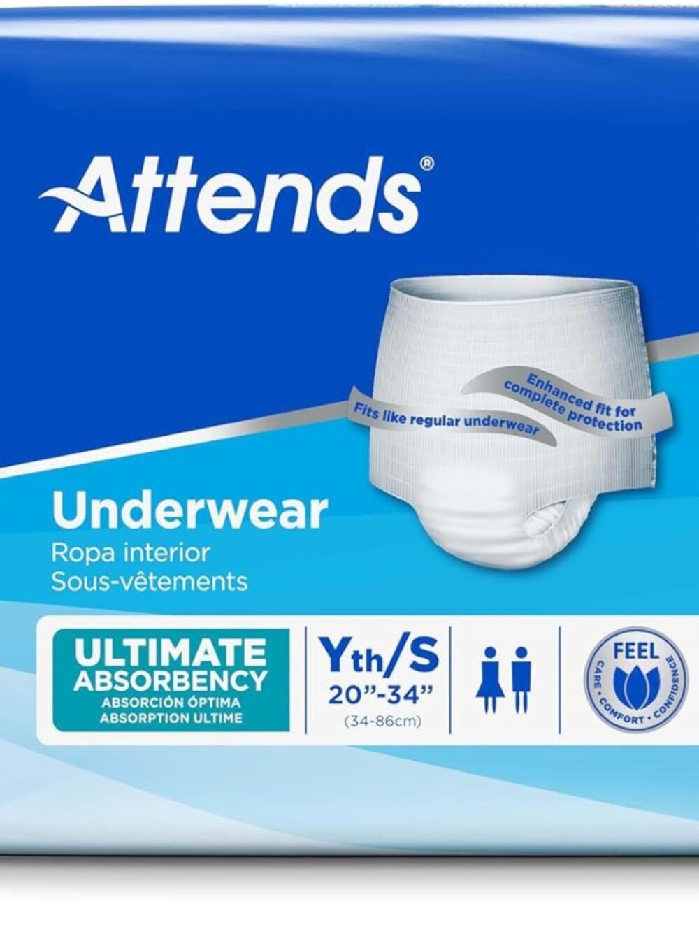 Attends Youth/Small Underwear Heavy Absorbency Bag of 20 x 2 packs